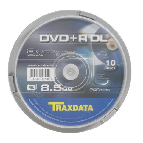 TRAXDATA OPTIČKI MEDIJ DVD+R DUAL LAYER 8X CAKE 10