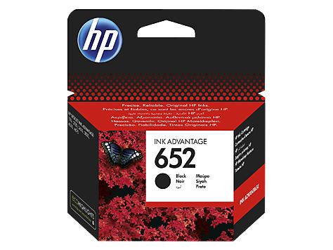 HP 652 Ink Cartridge Black, F6V25AE#BHK