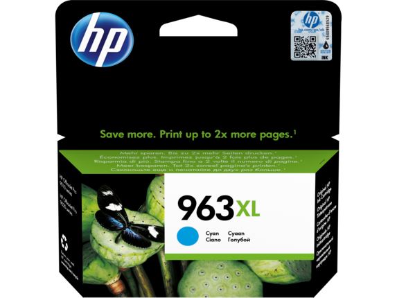 HP 963XL High Yield Cyan Ink, 3JA27AE#BGY