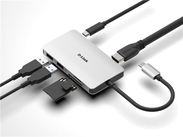 D-LINK USB-C 6-port USB 3.0 hub HDMI, DUB-M610