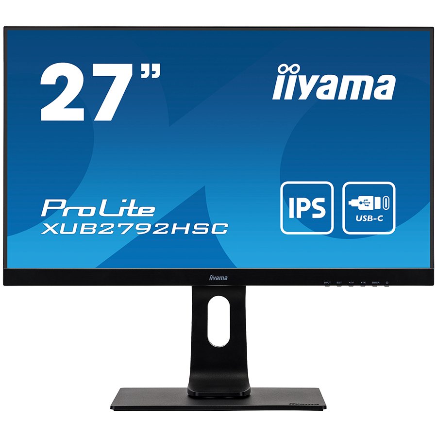 Iiyama ProLite XUB2792HSC-B1 - LED monitor27" 1920 x 1080 Full HD (1080p) @ 75 Hz IPS 250 cd/m2 1000:1 4 ms HDMI DisplayPort USB-C speakers black4948570117918
