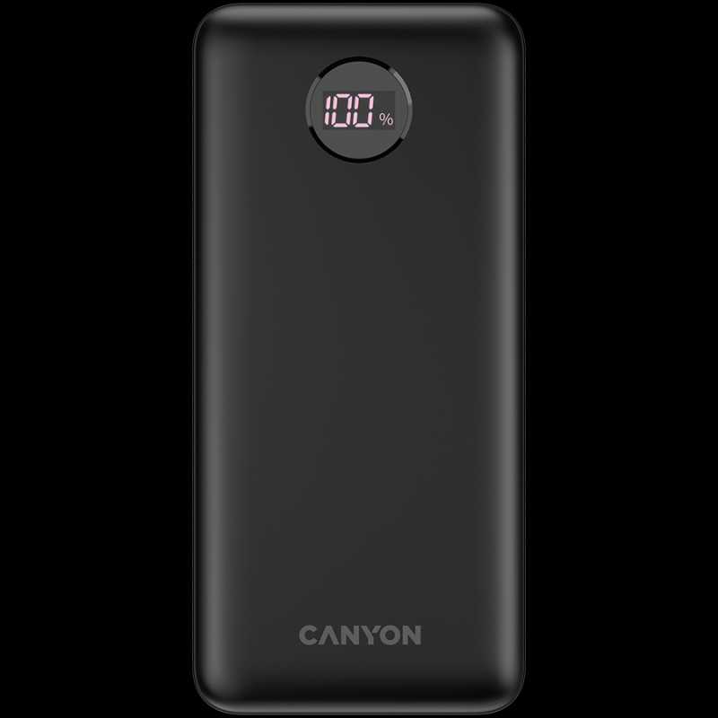 CANYON  PB-2002 Power bank 20000mAh Li-poly battery, Input Type-C 5V3A,9V2A,18W  , Output Type-C:5V3A,9V2.2A,12V1.5A,20W, Output USBA1/USBA2:5V3A,5V/4.5A,4.5V/5A,9V2A,12V1.5A,22.5W147.5*69*28.6mm, 0.4