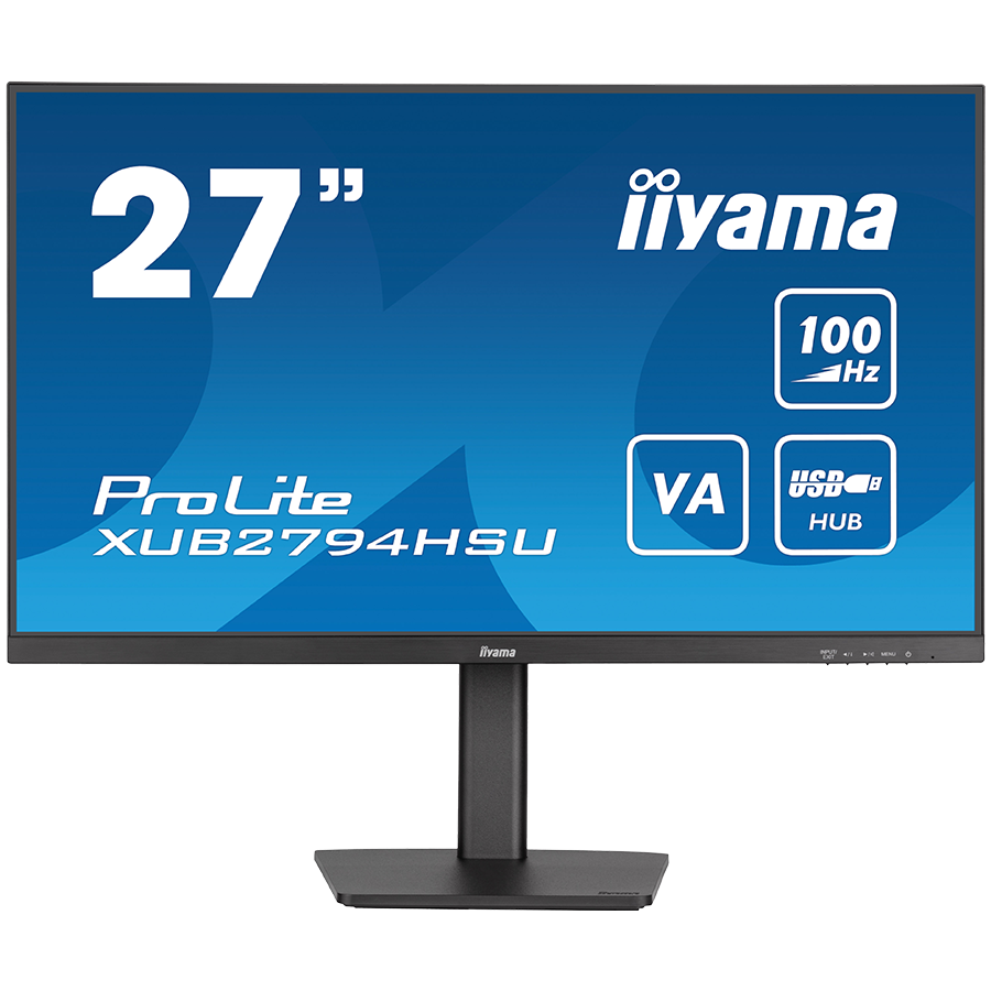 IIYAMA Monitor LED XUB2794HSU-B6 27” Full HD VA 1920 x 1080 @100Hz 250 cd/m2 4000:1 1ms HDMI DP USB Hub height, swivel, tilt, pivot (rotation both sides)