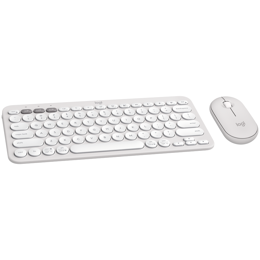 LOGITECH Pebble 2 Bluetooth Keyboard Combo - TONAL WHITE - HRV-SLV-SRB