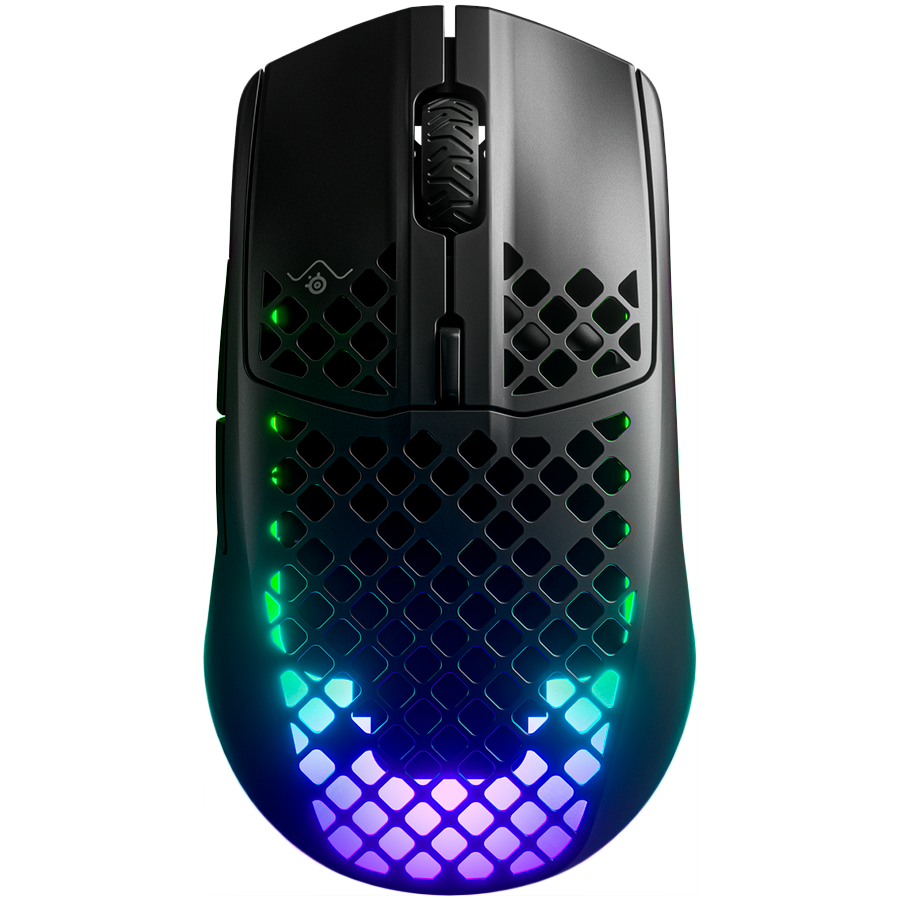 SteelSeries I Aerox 3 Wireless (2022) Onyx I Gaming Mouse I Wireless / Ultra lightweight 68g / 200 hour battery life / Dual connectivity (2.4GHz & BT) / TrueMove Air optical sensor / AquaBarrier™ wate