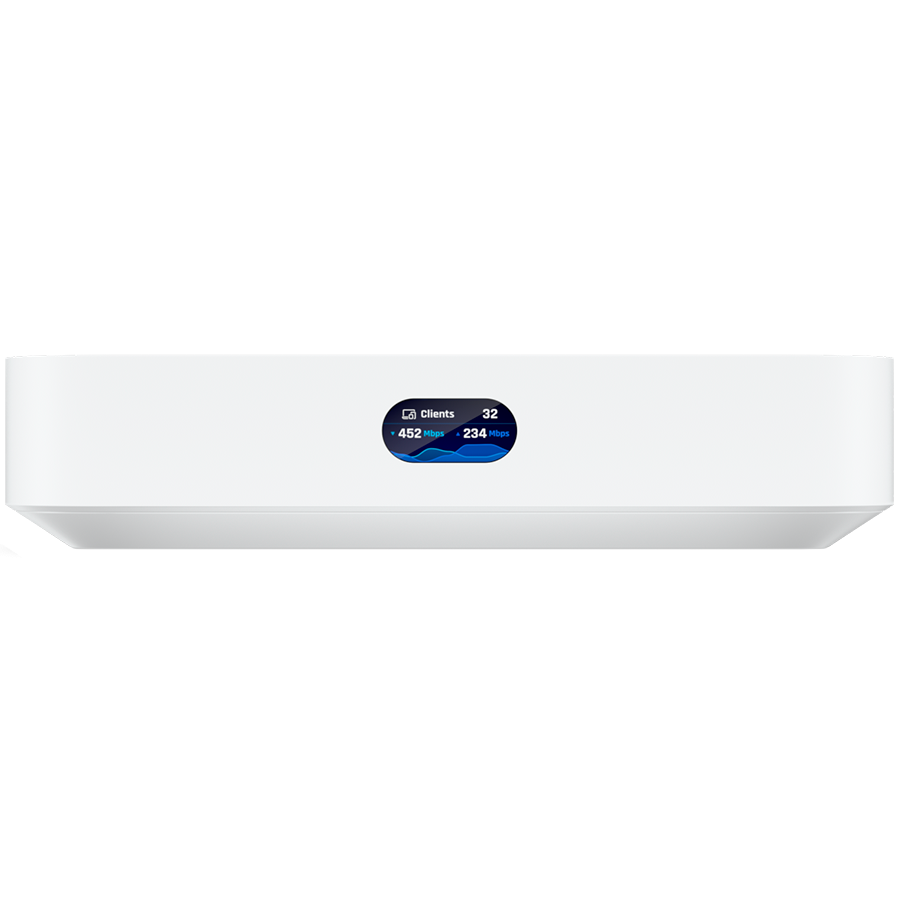 UBIQUITI Compact UniFi Cloud Gateway with a full suite of advanced routing and security features:Runs UniFi Network for full-stack network management;Manages 30+ UniFi devices and 300+ clients;1 Gbps 