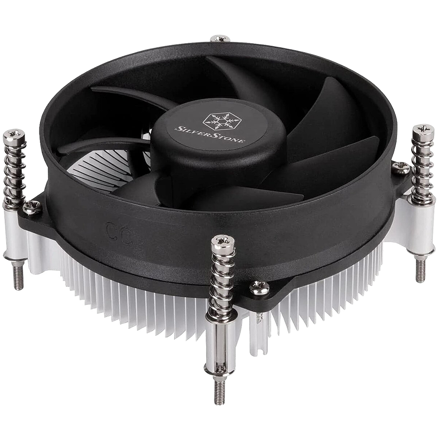 SilverStone CPU Cooler NT09-1700, Low-profile CPU heatsink for Intel LGA1700, Supports Intel LGA 1700 processors, low profile systems, 45mm height, Low noise quiet 92mm fan, Aluminium fins, Black