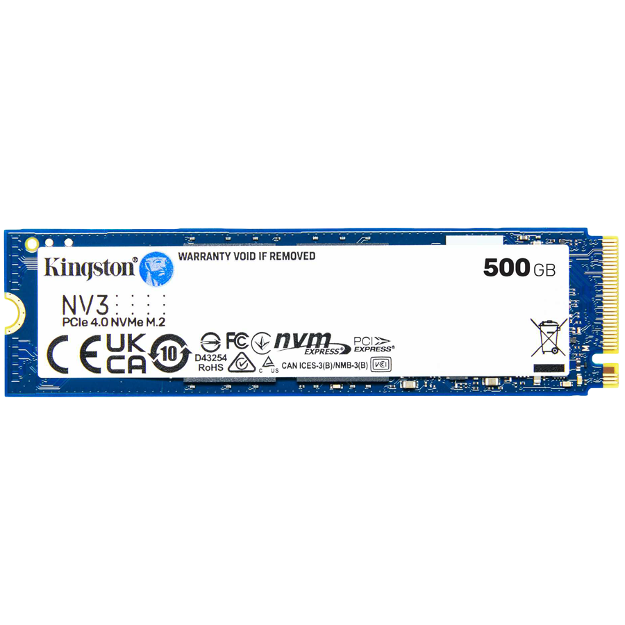 Kingston SSD 500GB NV3 M.2 2280 PCIe 4.0 NVMe SSD , EAN: 740617344806