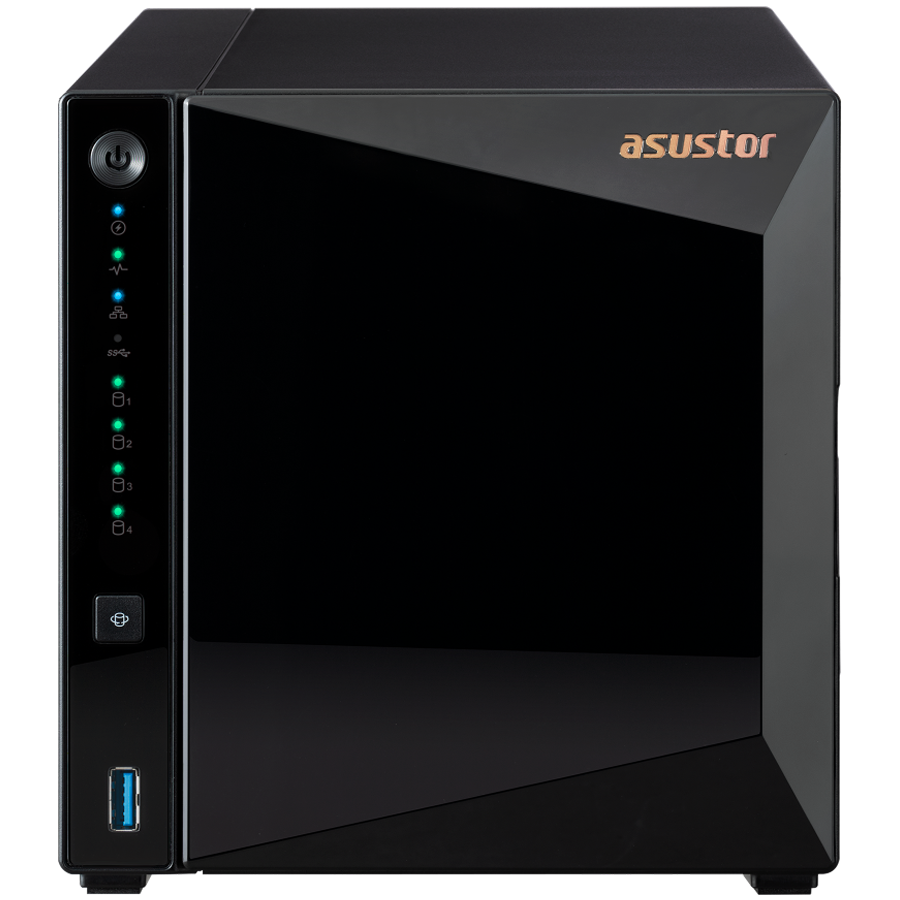 ASUSTOR NAS AS3304Tv2 Drivestor4 Pro Gen2 4x 3.5" - 1x 2.5Gbe Realtek QuadCore RTD1619B 1.7GHz 2GB single PSU desktop