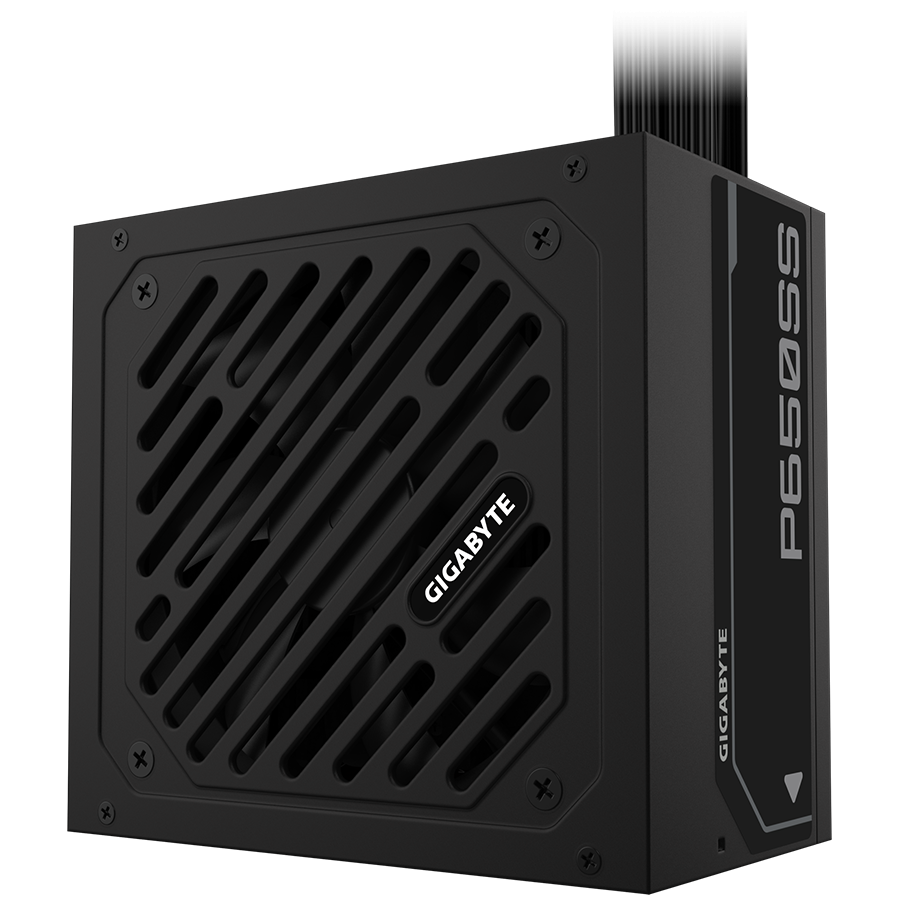 GIGABYTE PSU GP-P650SS, 650W 80Plus Silver, 230V EU, ATX 3.0 (3.1), 120mm Fluid Dynamic Bearing fan, Active PFC, Flat cable, +12v Rail, OVP/OPP/SCP/UVP/OCP/OTP, Black