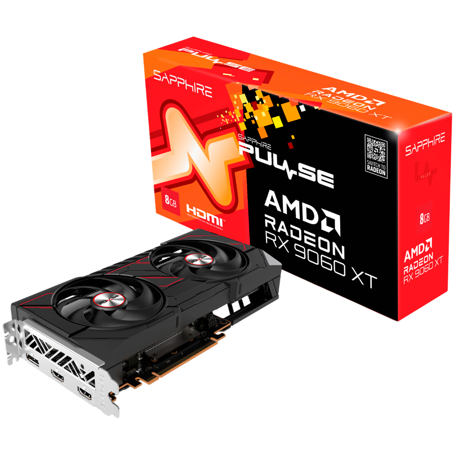 SAPPHIRE PULSE AMD RADEON RX 9060 XT GAMING OC 8GB DUAL HDMI / DP