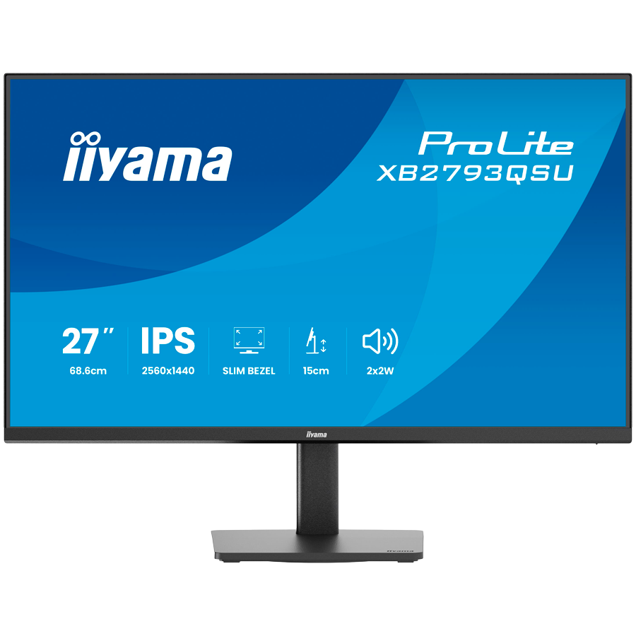 IIYAMA Monitor LED XB2793QSU-B1 27" 2560 x 1440 75Hz IPS 350cd 1ms HDMI DP USB HUB height, swivel, tilt, pivot Pro