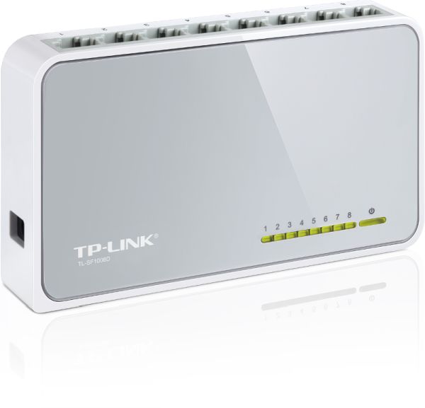 TP-Link TL-SF1008D, 8-port 10/100 switch,plastično, TL-SF1008D