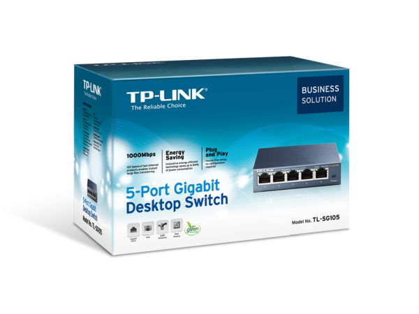 TP-Link TL-SG105, 5-port GbE switch, metalno, TL-SG105