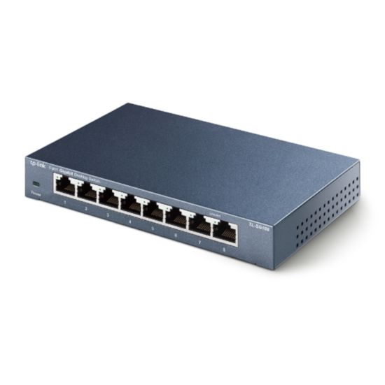 TP-Link TL-SG108, 8-port GbE switch, metalno, TL-SG108