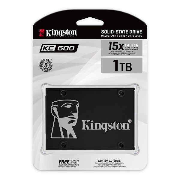 KINGSTON 1024GB SSD KC600 SATA3 2.5inch, SKC600/1024G