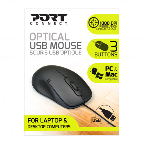 Port miš OFFICE BUDGET - PRO, crni, 900400-PRO