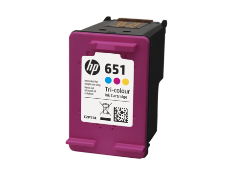 HP 651 Tri-colour Ink Cartridge, C2P11AE
