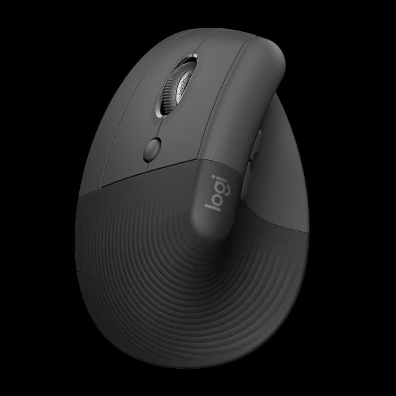 Logitech Lift, ergonomski miš za ljevake, crni, 910-006474
