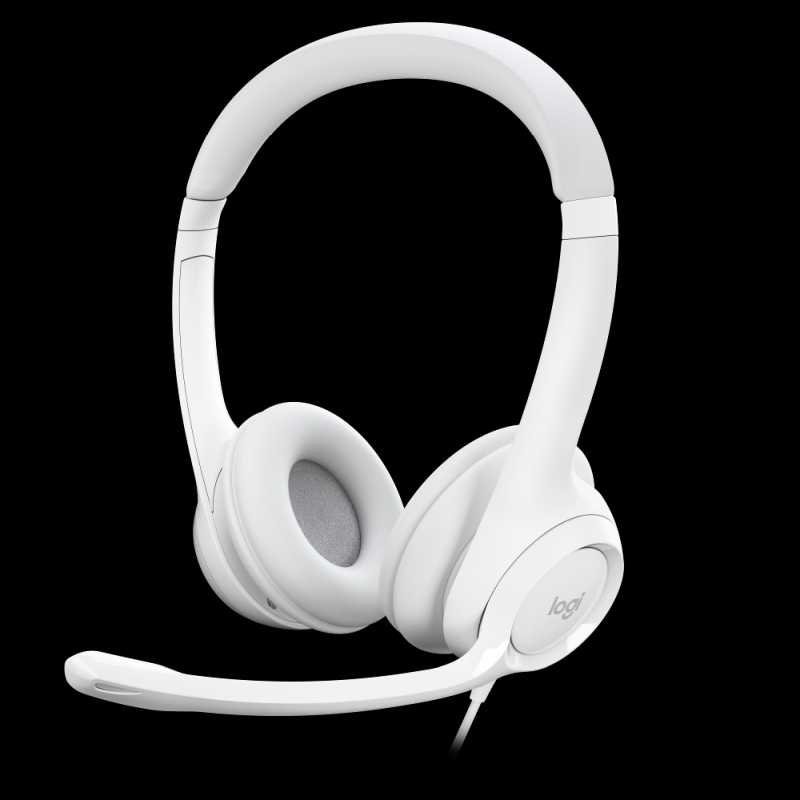 Logitech H390 slušalice s mikrofonom, USB, bijela, 981-001286