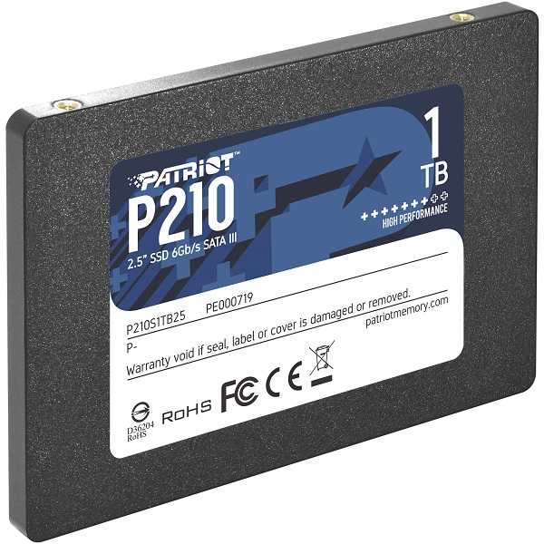 Patriot SSD P210 R520/W430, 1TB, 7mm, 2.5", P210S1TB25