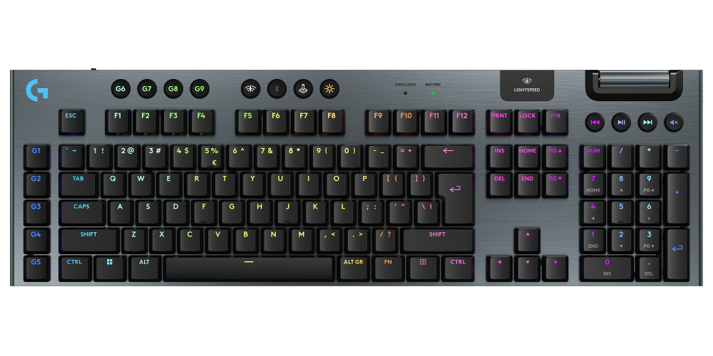 Logitech G915 X LIGHTSPEED, bež. tipkovnica, crna, 920-012709