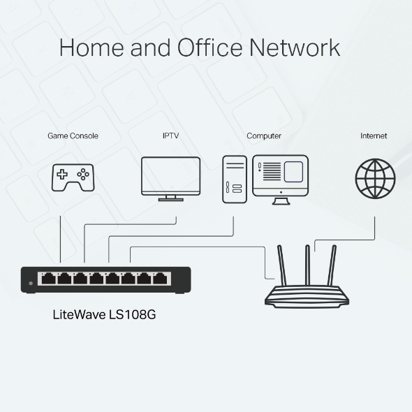 TP-Link LS108G, 8-Port Gigabit Switch, steel, LS108G