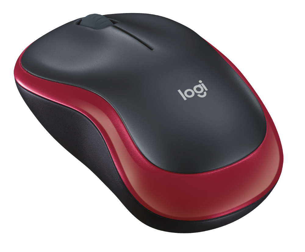 Logitech M185 bežični optički miš, crvena, 910-002237