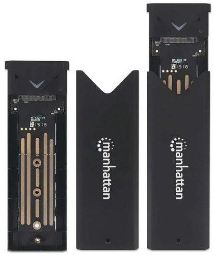 Manhattan kućište 2xM.2 NVMe,USB 3.2 Gen2,USB-C,Al, 130530
