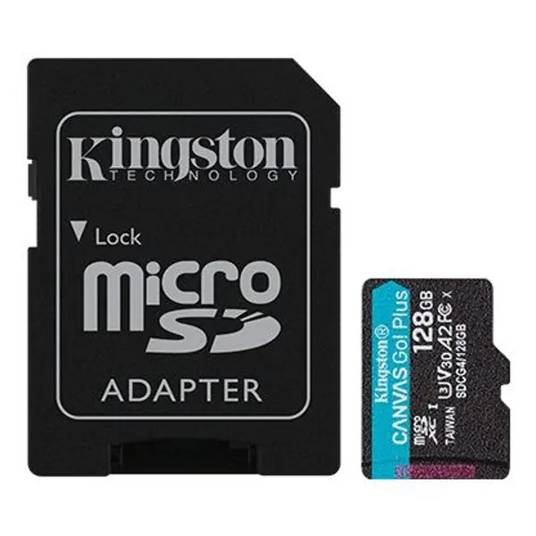 Kingston microSD, Canvas Go! Plus, R200, 128GB, SDCG4/128GB