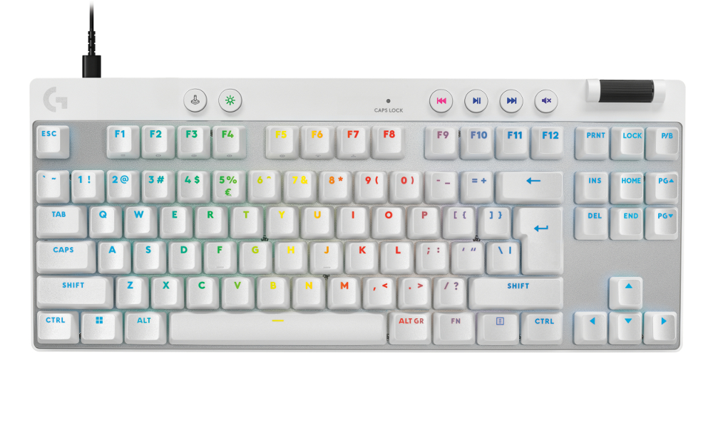 Logitech Pro X TKL Rapid, meh. tipkovnica, bijela, 920-013242