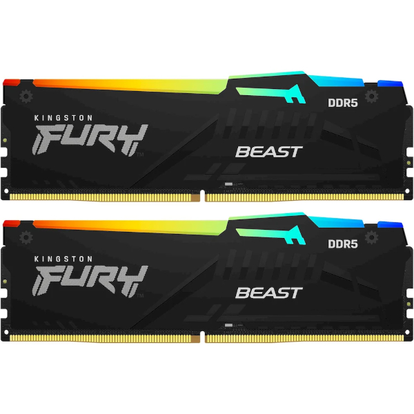 Kingston DDR5 32GB 6000MHz,2x16G, FURY Beast RGB E, KF560C36BBE2AK2-32