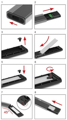 Port kućište za M.2 NVMe SSD disk, 900046