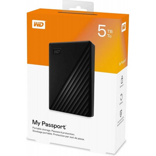WD Passport 5TB Portable, USB 3.0 crni, WDBPKJ0050BBK