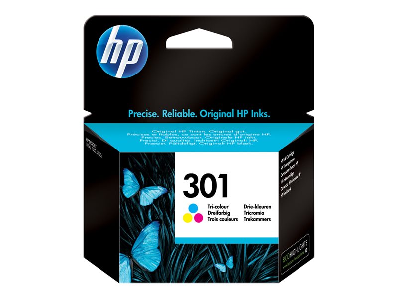 HP 301 Tri-color Ink Cartridge, CH562EE