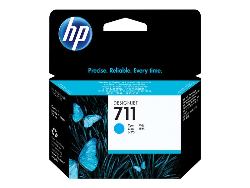 HP 711 29-ml Cyan Ink Cartridge, CZ130A
