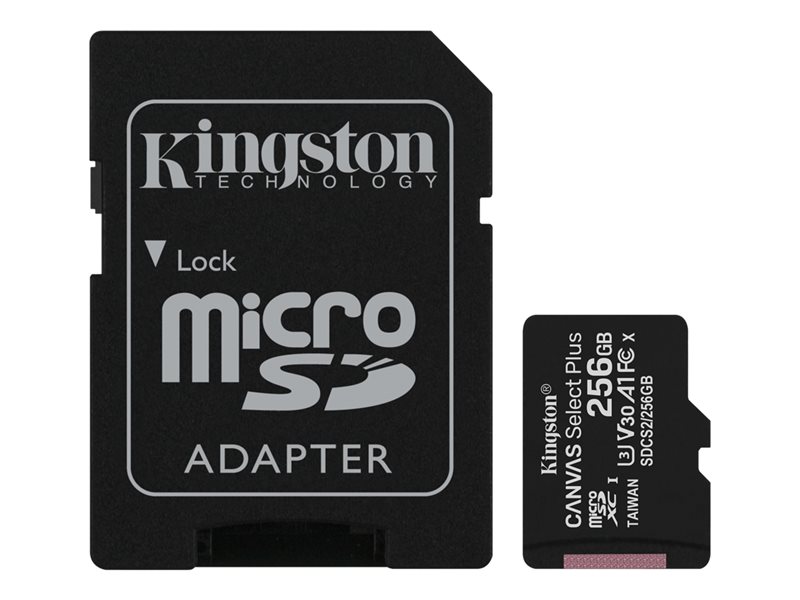KINGSTON 256GB micSDXC Canvas Select Plus 100R A1, SDCS2/256GB