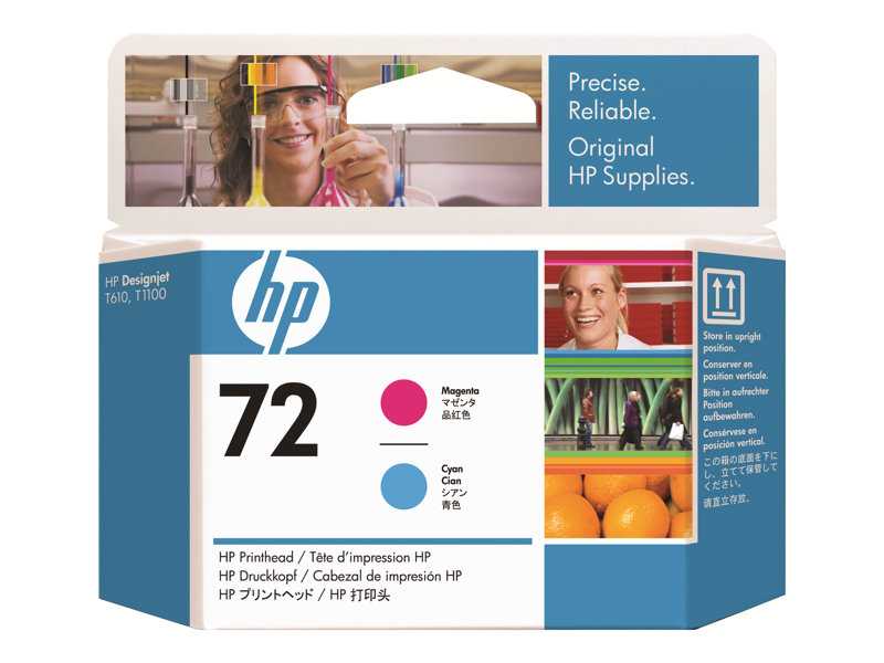 HP 72 Magenta and Cyan Printhead, C9383A