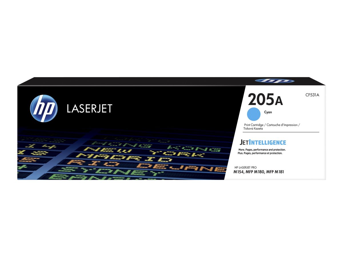 HP 205A Cyan Original LaserJet Toner Cartridge, CF531A