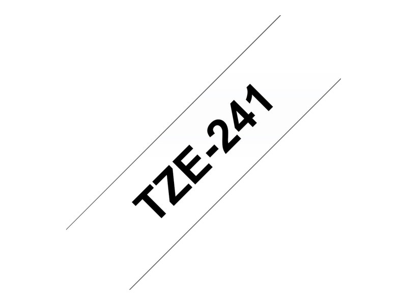 BROTHER TZE241 tape black/white 18mm 8m, TZE241