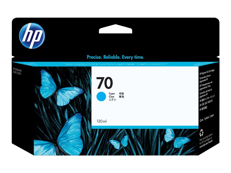 HP 70 ink cyan 130 ml Vivera, C9452A