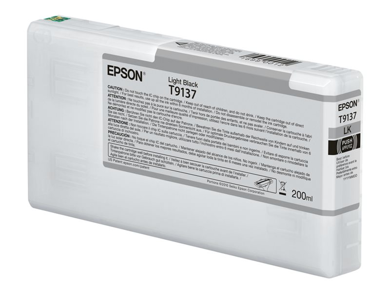 EPSON T9137 Light Black Ink Cartridge, C13T913700