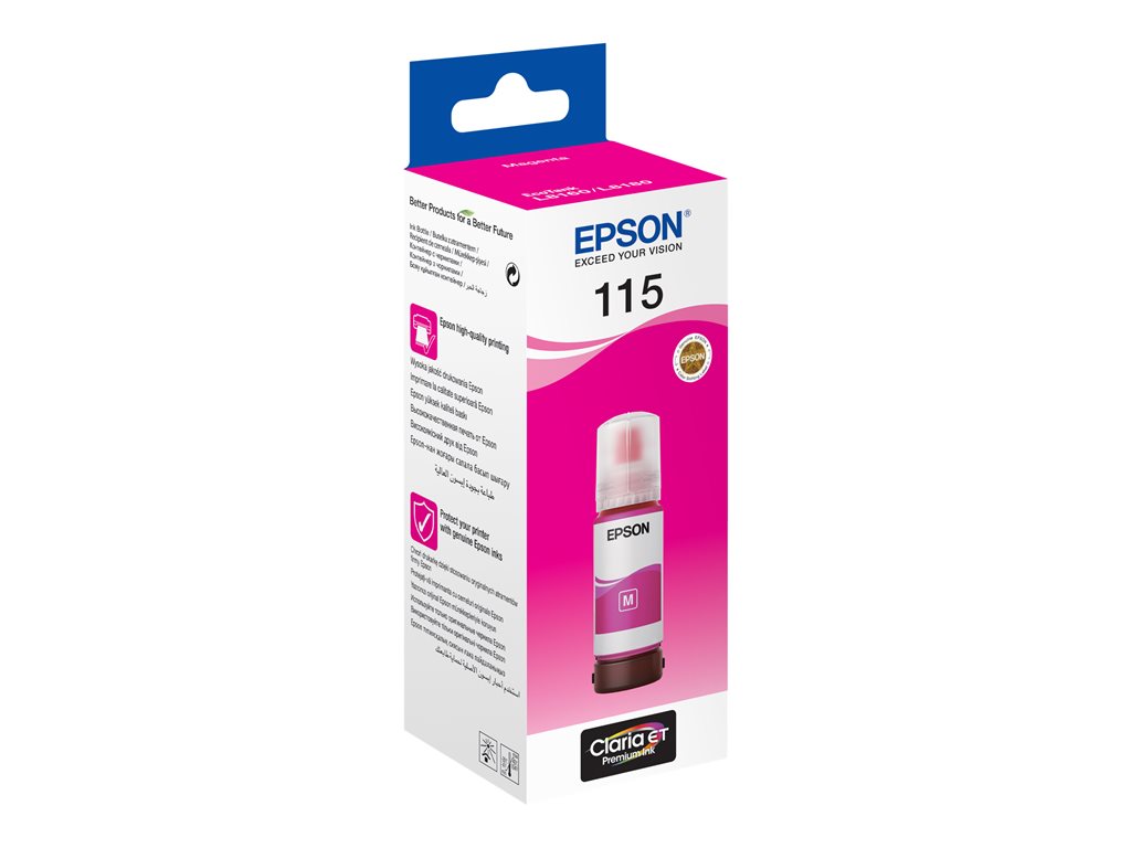 EPSON 115 EcoTank Magenta ink bottle, C13T07D34A