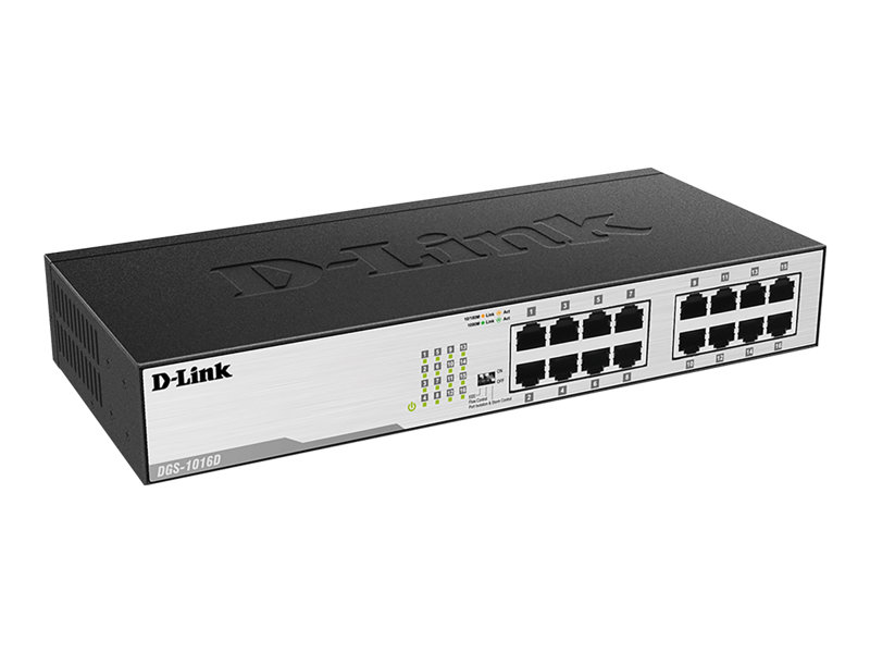 D-LINK 16-Port Gigabit Unmanaged Switch, DGS-1016D/E