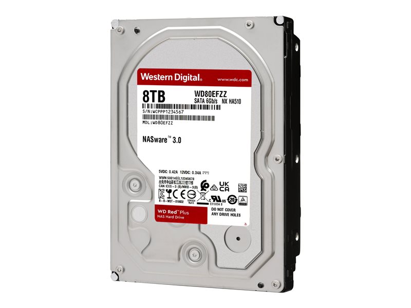 WD Red Plus 8TB SATA 6Gb/s 3.5inch HDD, WD80EFZZ