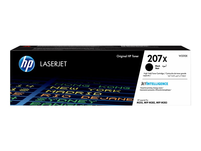 HP 207X Black LaserJet Toner Cartridge, W2210X