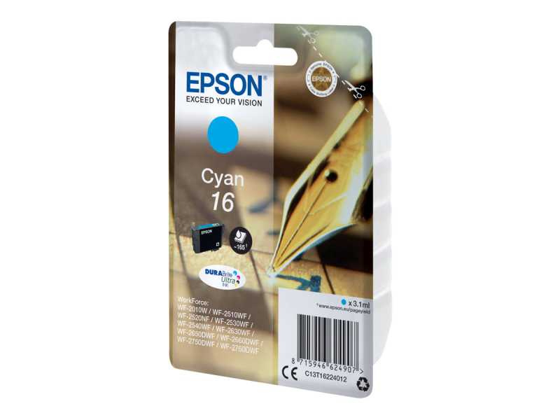 EPSON Singlepack Cyan16 DURABrite Ultra, C13T16224022