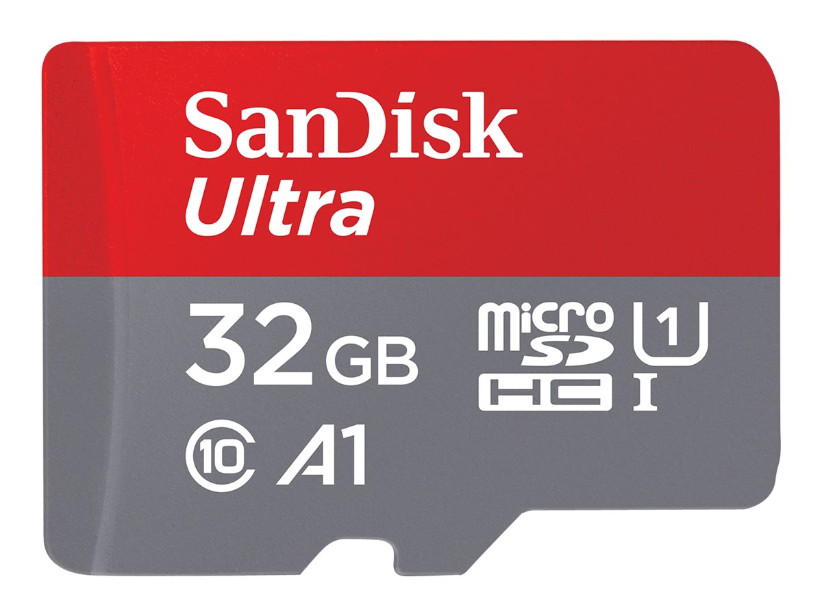 SANDISK Ultra 32GB microSDHC + SD Adp., SDSQUA4-032G-GN6MA