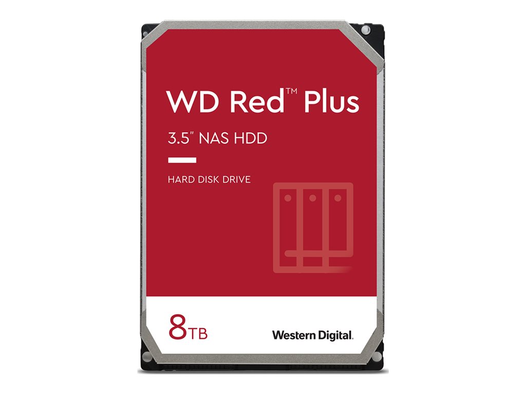 WD Red Plus 8TB SATA 6Gb/s HDD Desktop, WD80EFPX