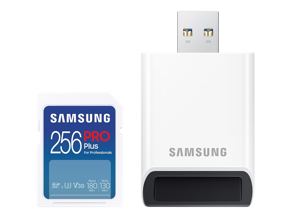 SAMSUNG PRO Plus Reader SDXC Card 256GB, MB-SD256SB/WW